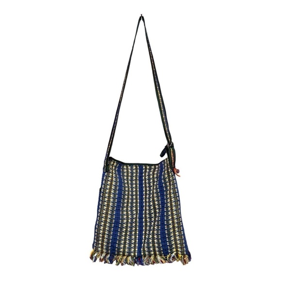 Woven multicolored Boho Crossbody Purse from Mexico - Picture 4 of 10